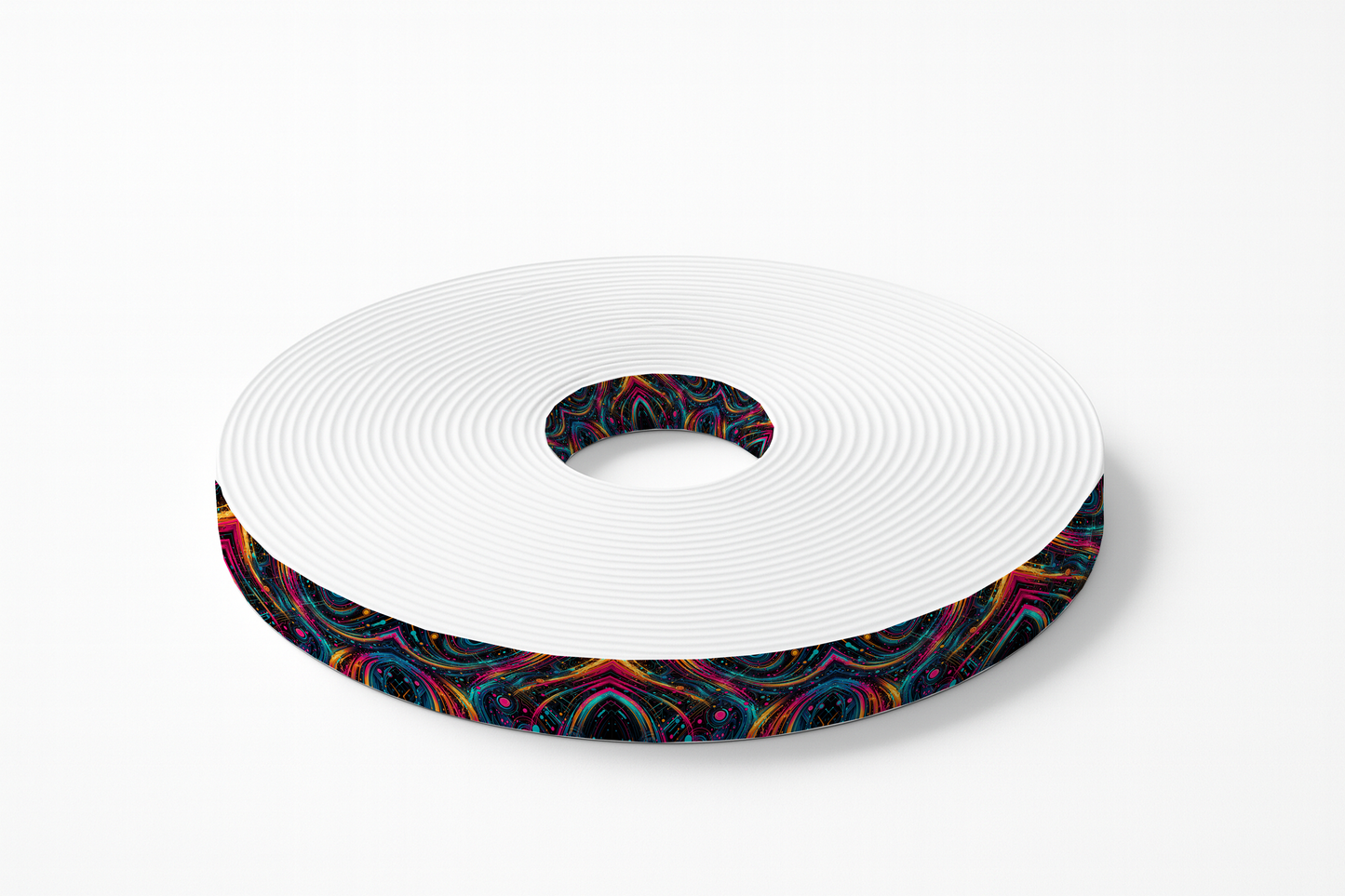 BioThane® imprimé – Motif Abstrait "Ondes Électro" Multicolore