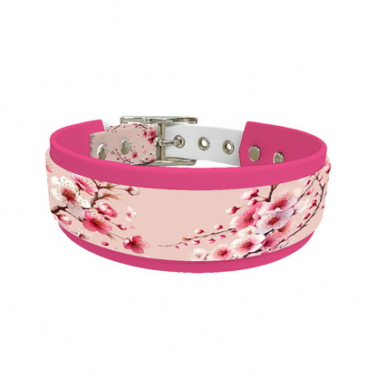 Collier double large pour chien en BioThane® imprimé – Collection plantes et fleurs – 25/19 mm