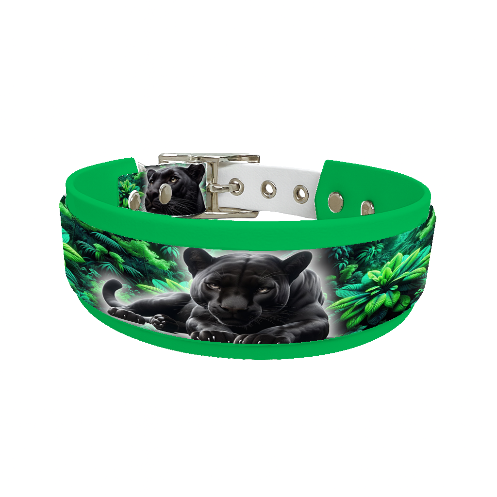 Collier double large pour chien en BioThane® imprimé – Collection animaux sauvages– 38/25 mm