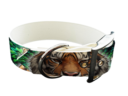 Collier large pour chien en BioThane® imprimé – Collection animaux sauvages– 19mm
