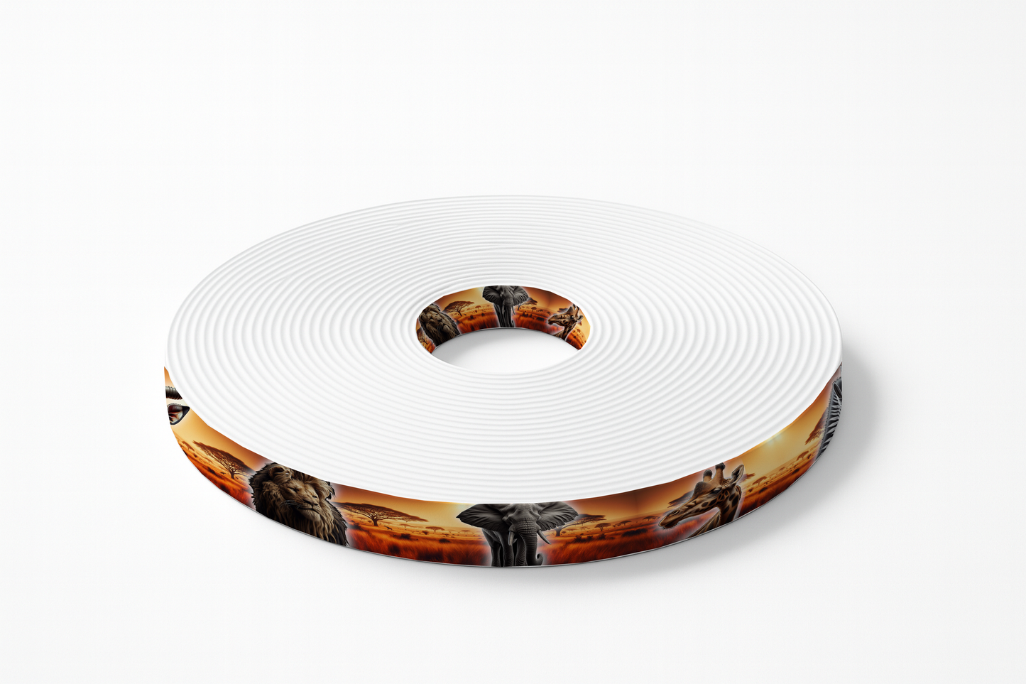 BioThane® imprimé - Animaux de la Savane au coucher du soleil