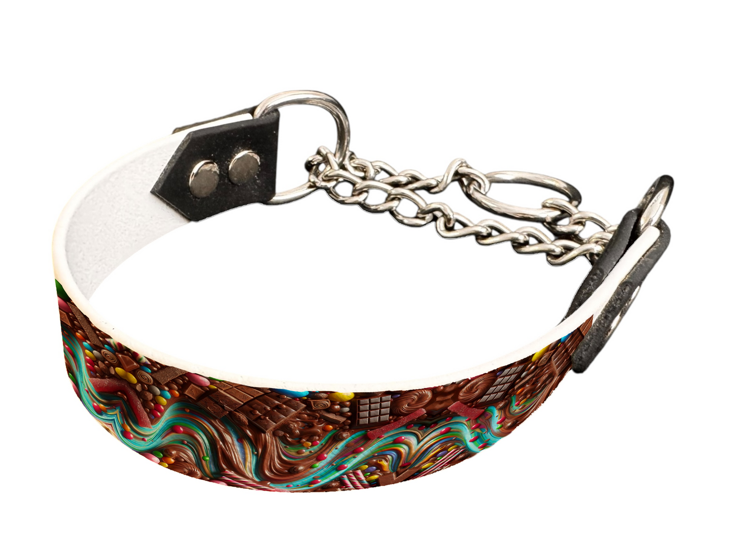 Martingale pour chien en BioThane® imprimé – Collection gourmandise – 25mm