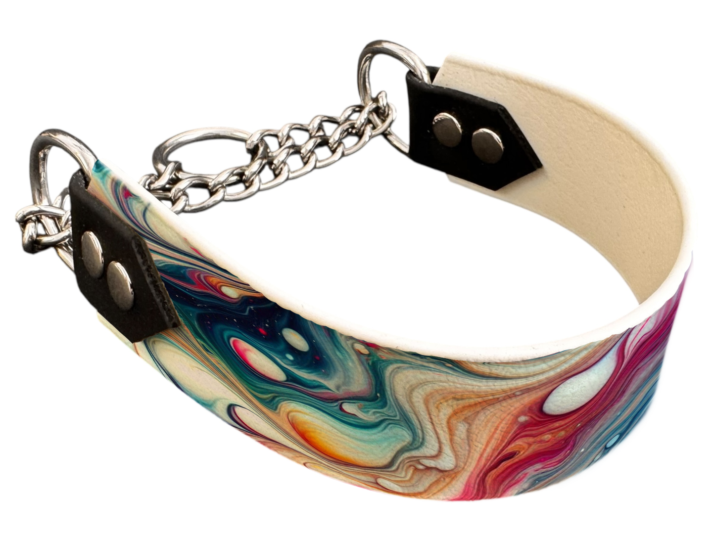Martingale pour chien en BioThane® imprimé – Collection abstrait – 38mm