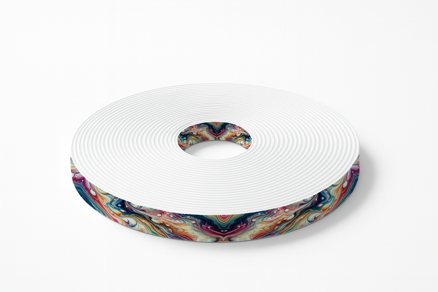 Sangle en BioThane® Imprimée – Motif Marbré Multicolore