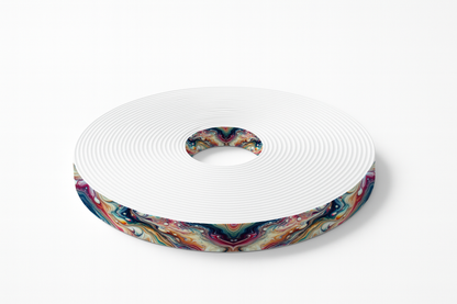 Sangle en BioThane® Imprimée – Motif Marbré Multicolore