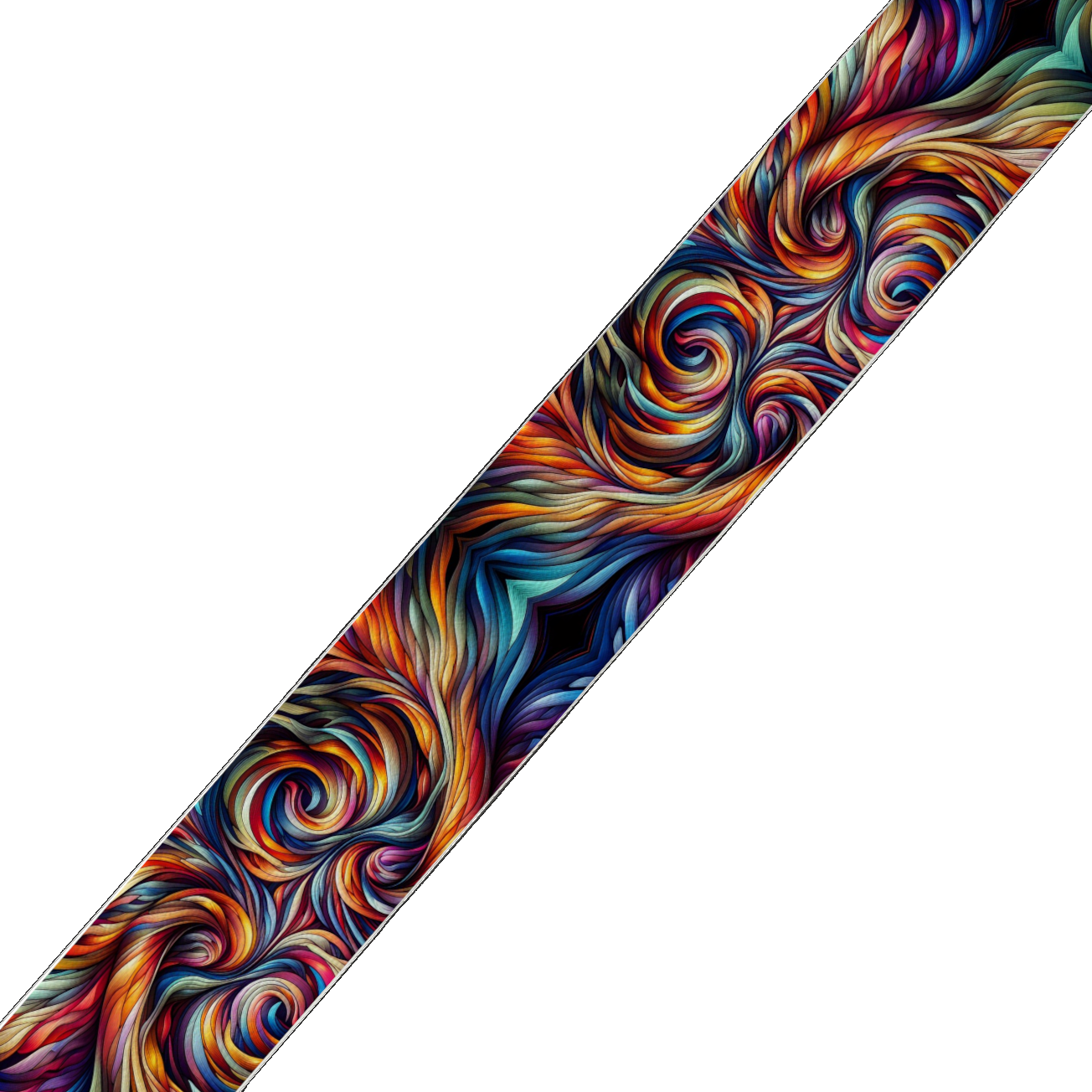 BioThane® imprimé - Tourbillon Abstrait Multicolore