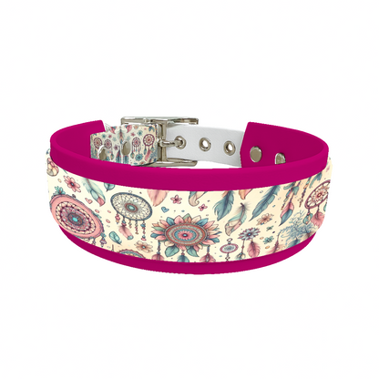 Collier double large pour chien en BioThane® imprimé – Collection Tribal – 25/19 mm