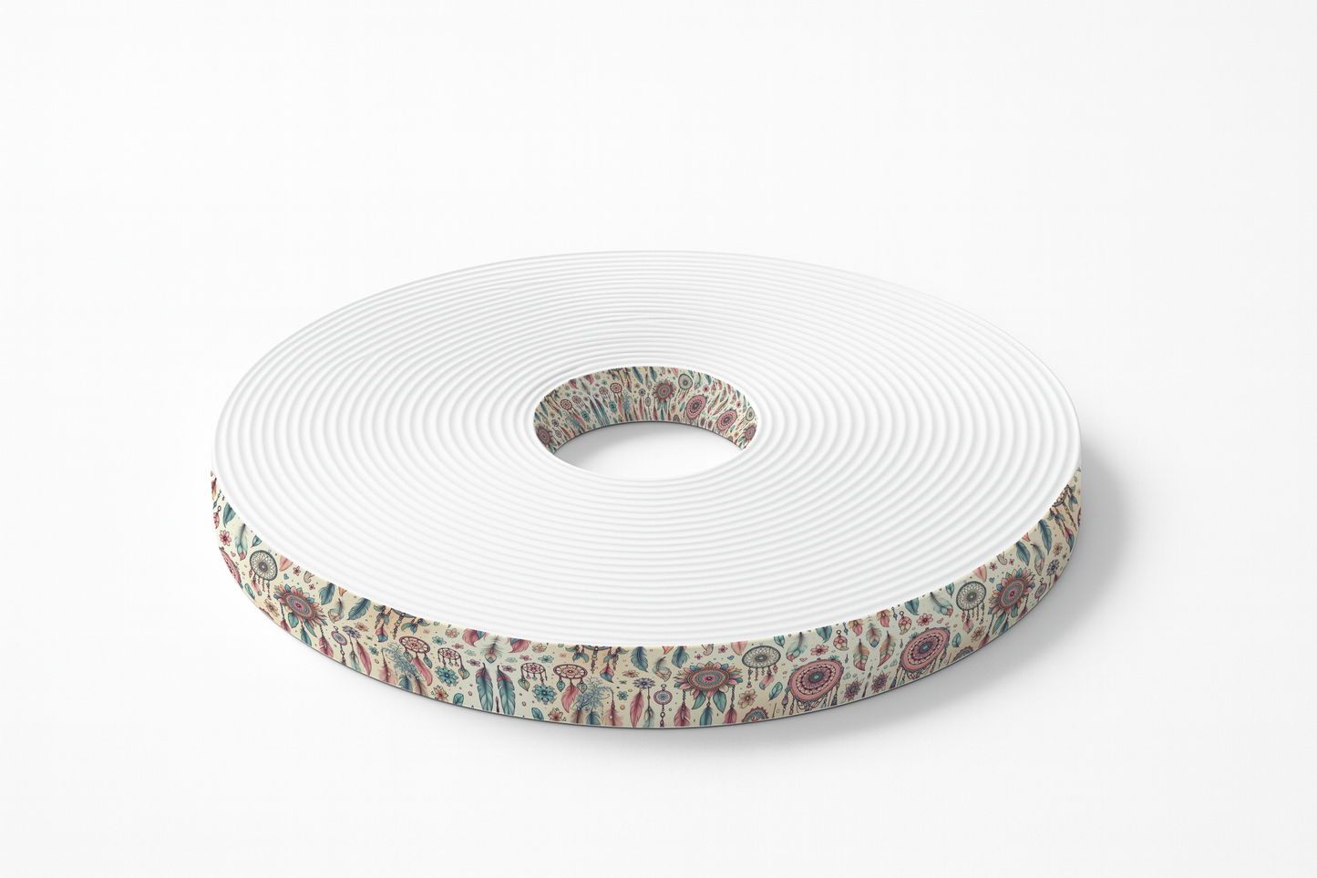 BioThane® imprimé - Plumes et attrape-rêves tribaux