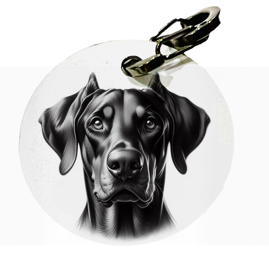 Médaille Dobermann personnalisée – 2 tailles – L'Atelier du Fourmilier