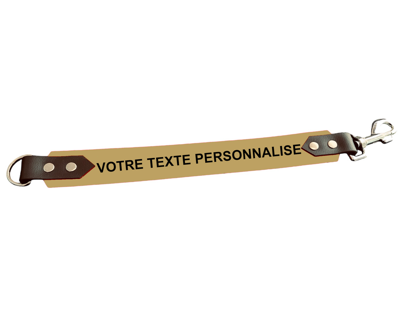 Attache laisse 38 mm en Biothane – Message personnalisable