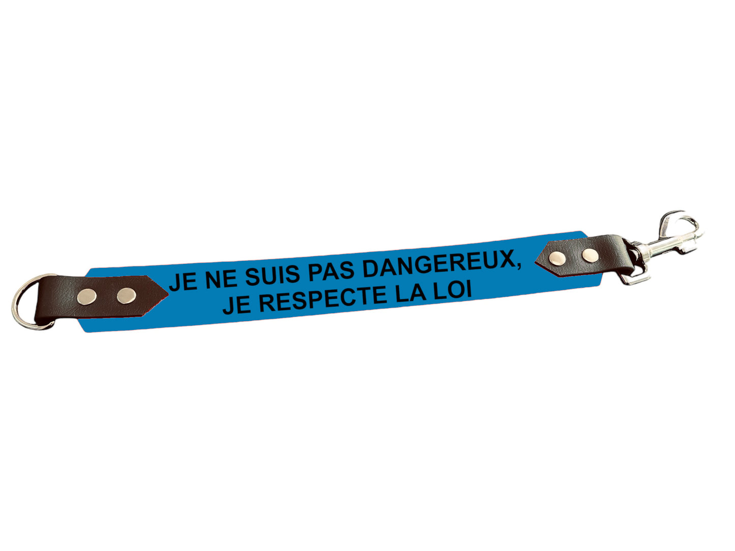 Attache laisse à messages, message, coloris et largeur au choix