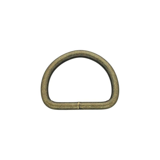 Atelier du Fourmilier Anneau D 20 mm Anneau en D bronze (laiton antique) – 20 mm, 25 mm, 40 mm – Bouclerie à l’unité