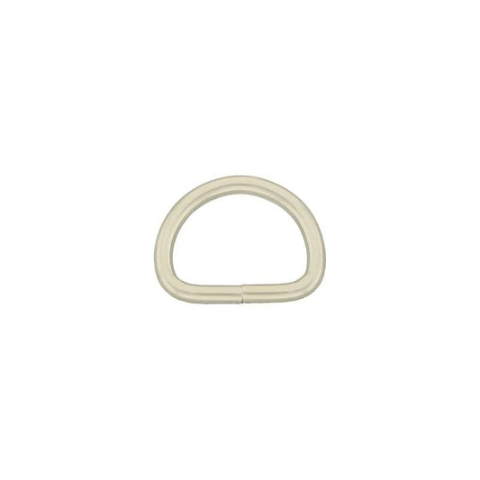 Atelier du Fourmilier Anneau D 20 mm Anneau en D plaqué nickel – 20 mm, 25 mm, 40 mm – Bouclerie à l’unité