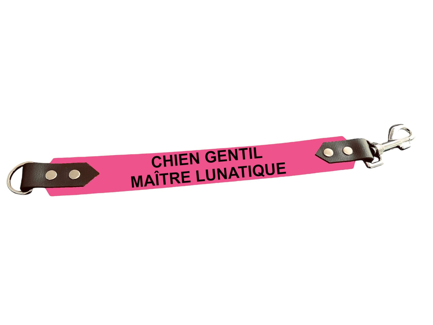 L'atelier du Fourmilier Attache laisse Attache laisse à messages, message, coloris et largeur au choix