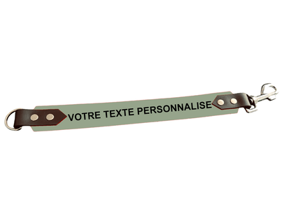 L'atelier du Fourmilier Attache laisse personnalisable Menthe Attache laisse 38 mm en Biothane – Message personnalisable