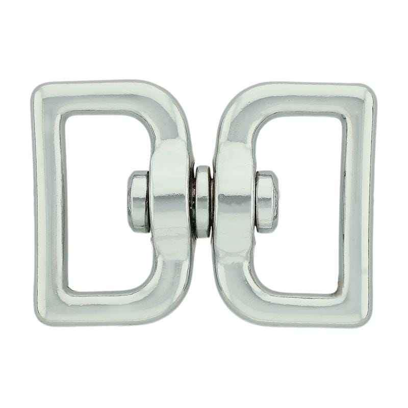 Atelier du Fourmilier Autre bouclerie Touret double pivotant argent 25 mm – Pour laisse BioThane®
