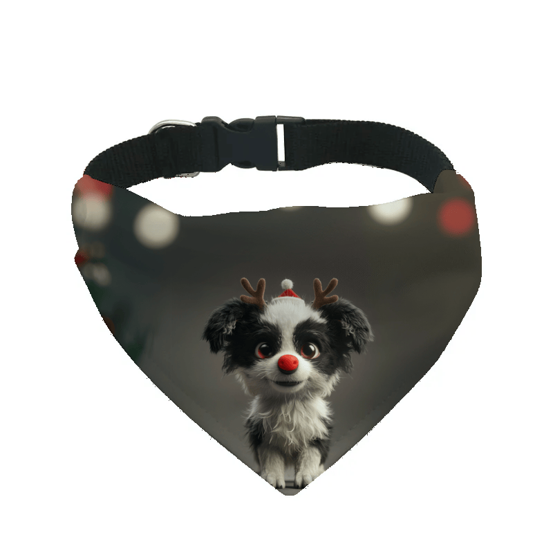L'atelier du Fourmilier Bandana pour chien 8 / S Bandana de Noël pour chien – Accessoire festif