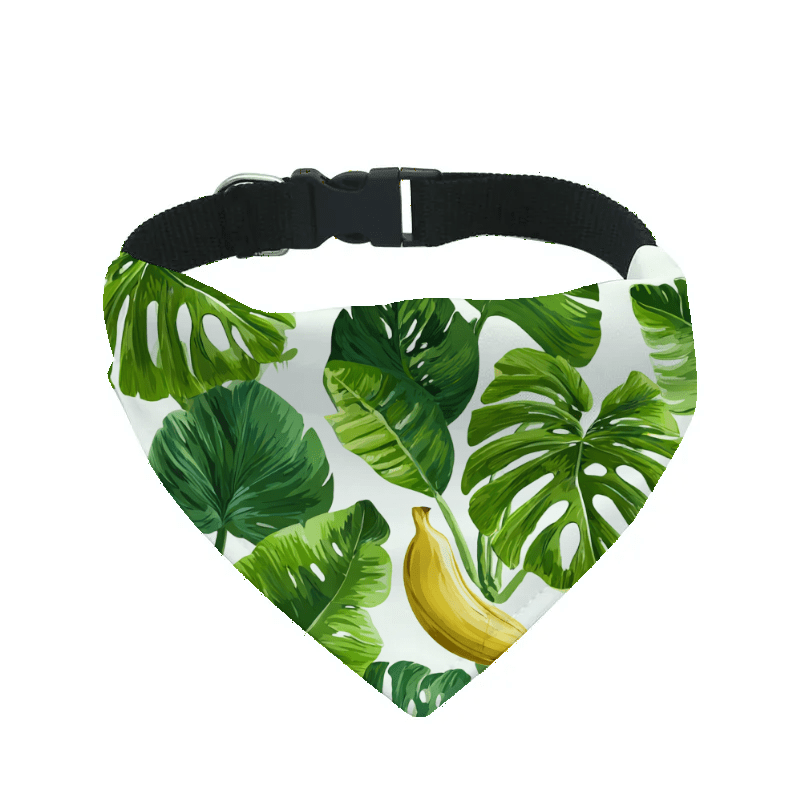 L'atelier du Fourmilier Bandana pour chien b13 / S Bandana pour chien Nature – 4 tailles (S, M, L, XL) – Collier inclus & compatible BioThane