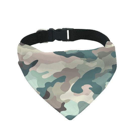 L'atelier du Fourmilier Bandana pour chien b15 / S Bandana pour chien camouflages – 4 tailles (S, M, L, XL) – Collier inclus & compatible BioThane