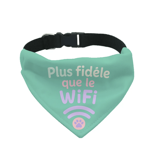 L'atelier du Fourmilier Bandana pour chien b19 / S Bandana pour chien Funny dog – 4 tailles (S, M, L, XL) – Collier inclus et compatible BioThane