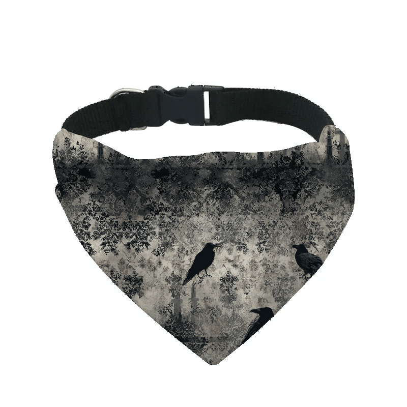 L'atelier du Fourmilier Bandana pour chien b25 / S Bandana pour chien Halloween (4 tailles) (S, M, L, XL) – Collier inclus & compatible BioThane