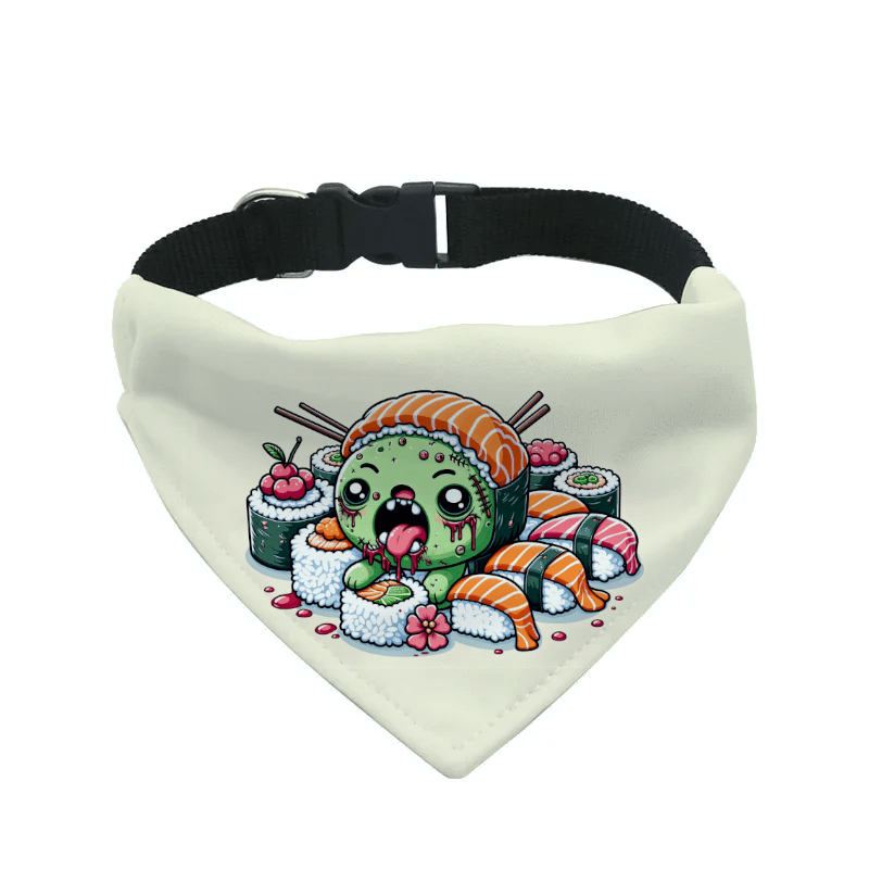 L'atelier du Fourmilier Bandana pour chien b26 / S Bandana pour chien Halloween (4 tailles) (S, M, L, XL) – Collier inclus & compatible BioThane
