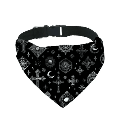 L'atelier du Fourmilier Bandana pour chien b28 / S Bandana pour chien Halloween (4 tailles) (S, M, L, XL) – Collier inclus & compatible BioThane