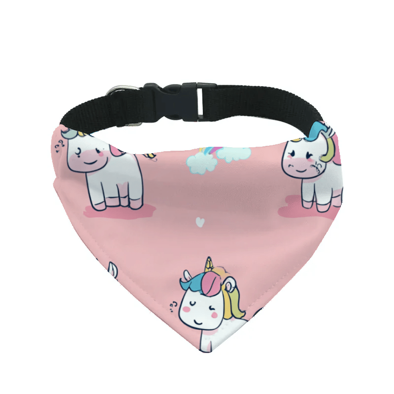 L'atelier du Fourmilier Bandana pour chien b4 / S Bandana pour chien kawaii – 4 tailles (S, M, L, XL) – Collier inclus et compatible BioThane
