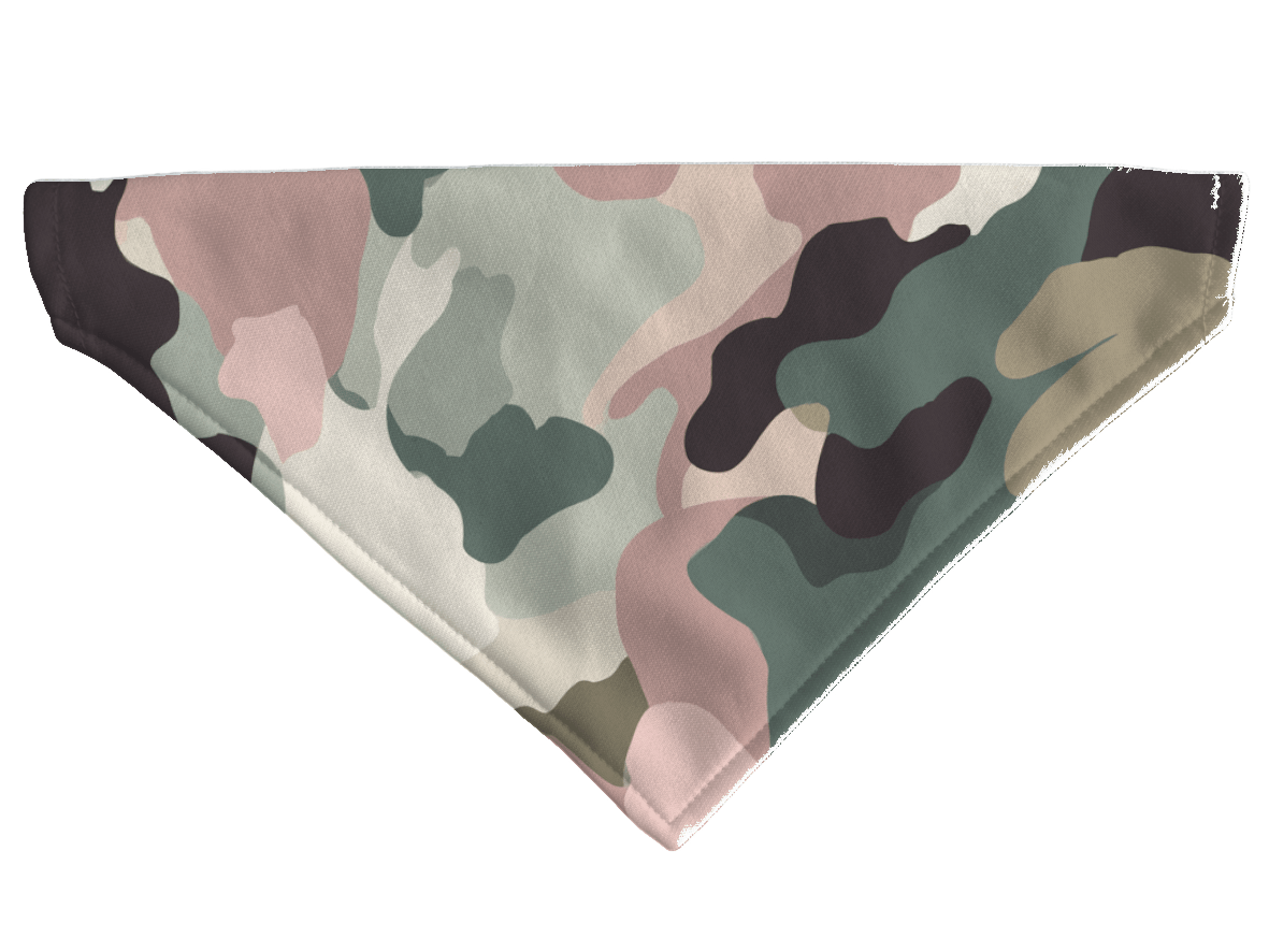 L'atelier du Fourmilier Bandana pour chien Bandana pour chien camouflages – 4 tailles (S, M, L, XL) – Collier inclus & compatible BioThane