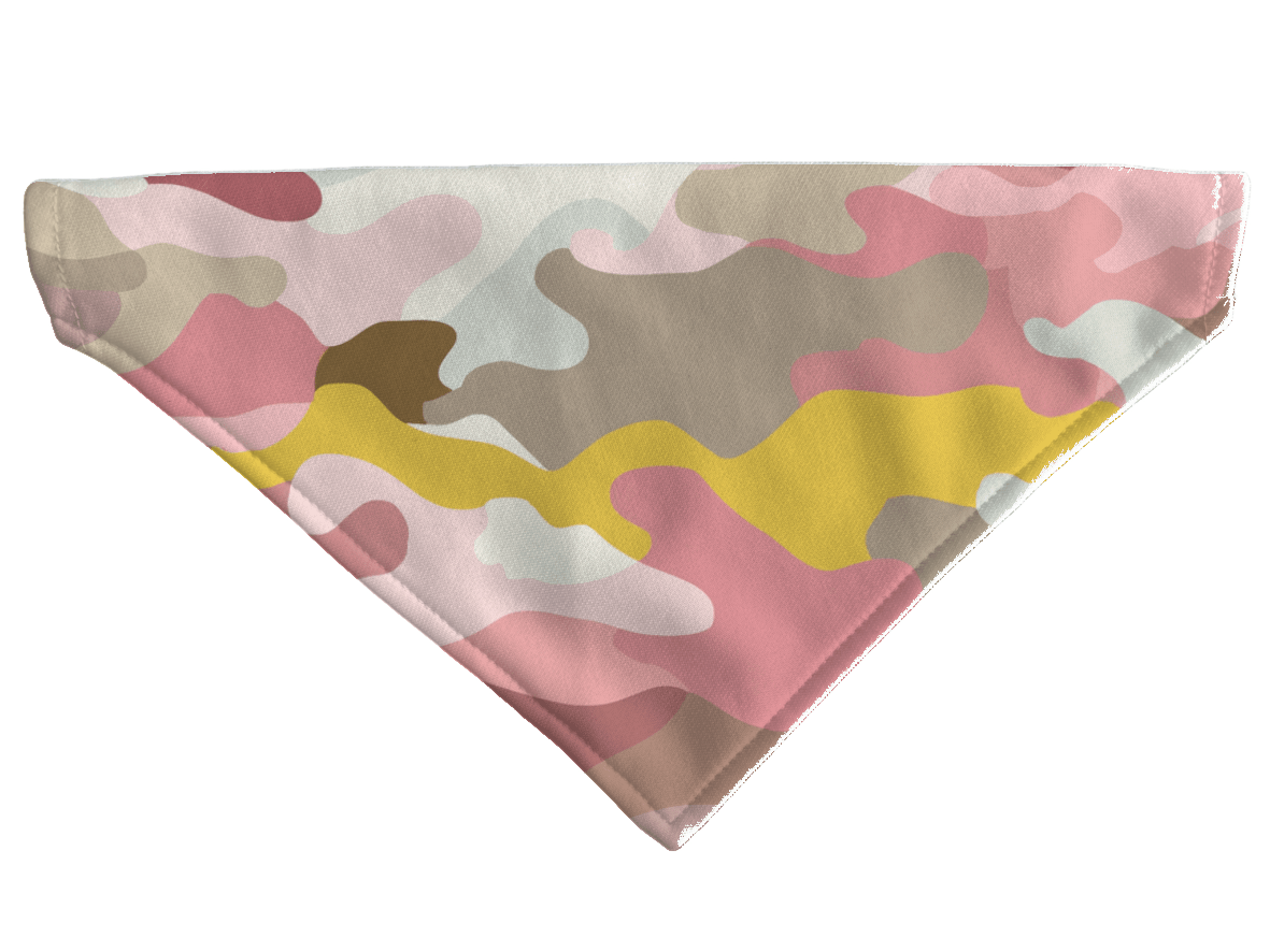 L'atelier du Fourmilier Bandana pour chien Bandana pour chien camouflages – 4 tailles (S, M, L, XL) – Collier inclus & compatible BioThane