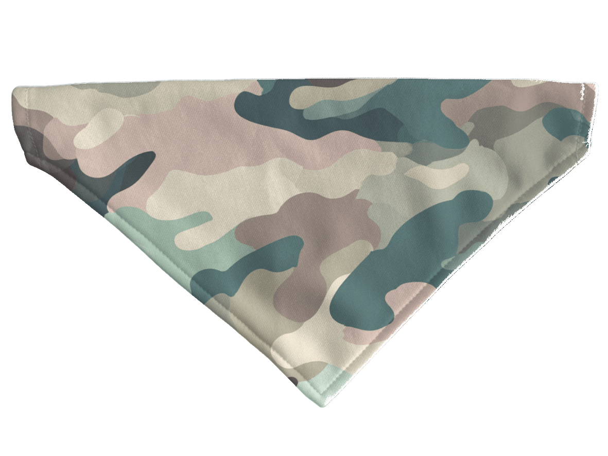 L'atelier du Fourmilier Bandana pour chien Bandana pour chien camouflages – 4 tailles (S, M, L, XL) – Collier inclus & compatible BioThane