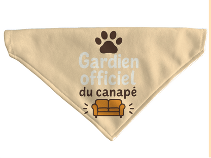 L'atelier du Fourmilier Bandana pour chien Bandana pour chien Funny dog – 4 tailles (S, M, L, XL) – Collier inclus et compatible BioThane