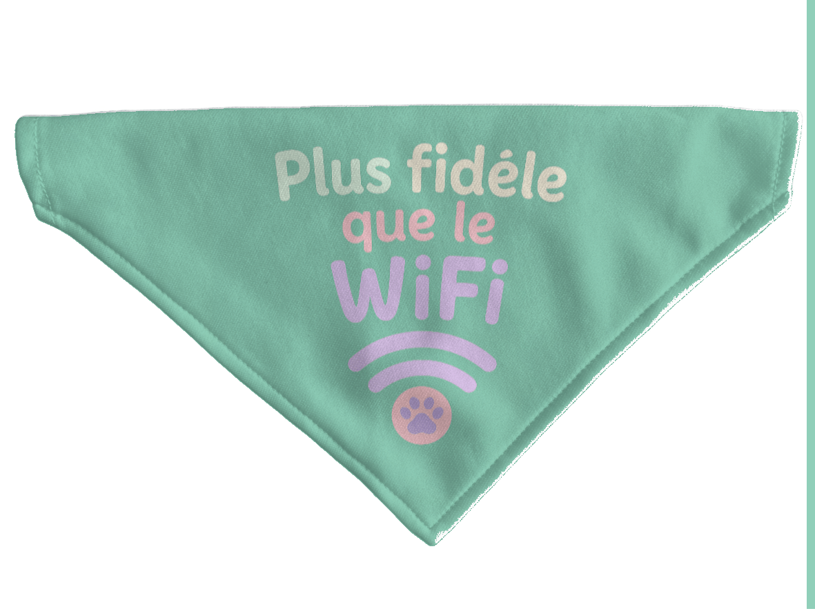 L'atelier du Fourmilier Bandana pour chien Bandana pour chien Funny dog – 4 tailles (S, M, L, XL) – Collier inclus et compatible BioThane