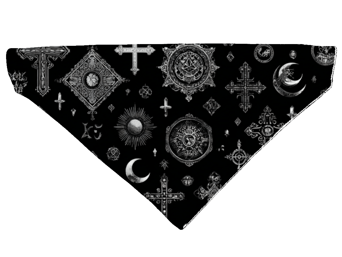 L'atelier du Fourmilier Bandana pour chien Bandana pour chien Halloween (4 tailles) (S, M, L, XL) – Collier inclus & compatible BioThane