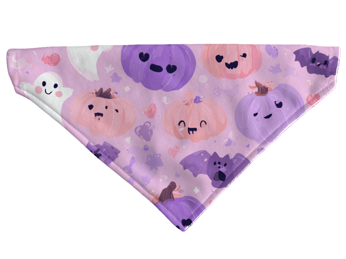 L'atelier du Fourmilier Bandana pour chien Bandana pour chien Halloween (4 tailles) (S, M, L, XL) – Collier inclus & compatible BioThane