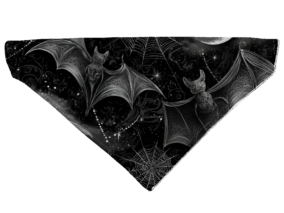 L'atelier du Fourmilier Bandana pour chien Bandana pour chien Halloween (4 tailles) (S, M, L, XL) – Collier inclus & compatible BioThane