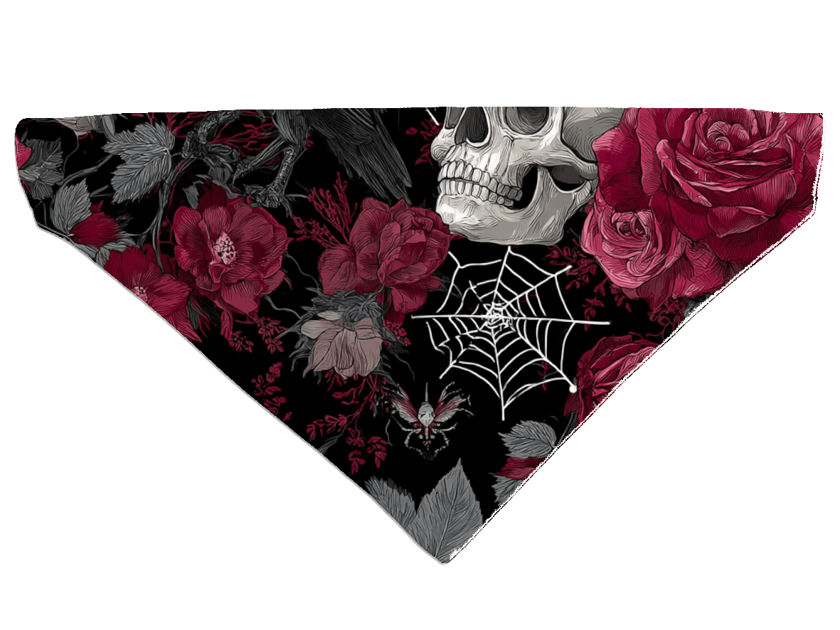 L'atelier du Fourmilier Bandana pour chien Bandana pour chien Halloween (4 tailles) (S, M, L, XL) – Collier inclus & compatible BioThane