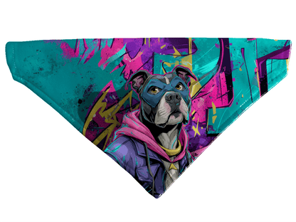 L'atelier du Fourmilier Bandana pour chien Bandana pour chien Street dogs – 4 tailles (S, M, L, XL) – Collier inclus et compatible BioThane