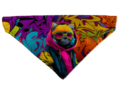 L'atelier du Fourmilier Bandana pour chien Bandana pour chien Street dogs – 4 tailles (S, M, L, XL) – Collier inclus et compatible BioThane