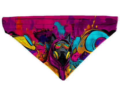 L'atelier du Fourmilier Bandana pour chien Bandana pour chien Street dogs – 4 tailles (S, M, L, XL) – Collier inclus et compatible BioThane