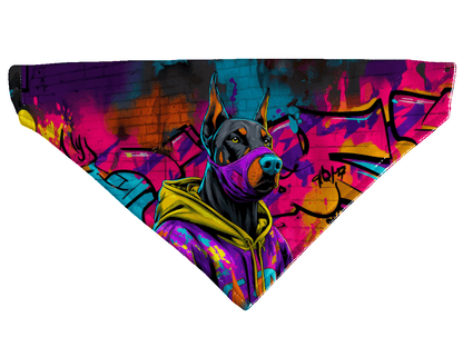 L'atelier du Fourmilier Bandana pour chien Bandana pour chien Street dogs – 4 tailles (S, M, L, XL) – Collier inclus et compatible BioThane