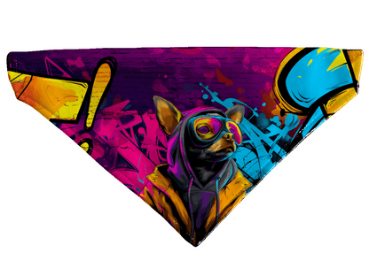 L'atelier du Fourmilier Bandana pour chien Bandana pour chien Street dogs – 4 tailles (S, M, L, XL) – Collier inclus et compatible BioThane
