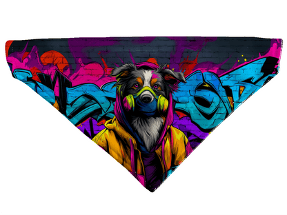 L'atelier du Fourmilier Bandana pour chien Bandana pour chien Street dogs – 4 tailles (S, M, L, XL) – Collier inclus et compatible BioThane