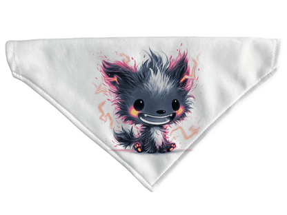 L'atelier du Fourmilier Bandana pour chien Mini Monsters – Les bandanas déjantés – 4 tailles (S, M, L, XL) – Collier inclus et compatible BioThane