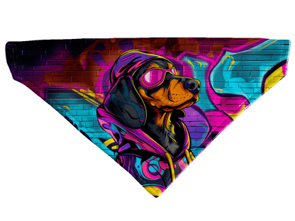 L'atelier du Fourmilier Bandana pour chien Bandana pour chien Street dogs – 4 tailles (S, M, L, XL) – Collier inclus et compatible BioThane