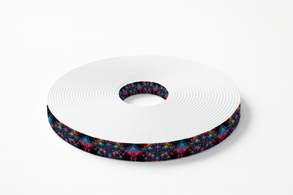 L'atelier du Fourmilier BioThane imprimé au mètre BioThane imprimé – Abstrait néon multicolore