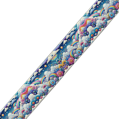 L'atelier du Fourmilier BioThane imprimé au mètre BioThane imprimé – Arc-en-ciel pastel féérique