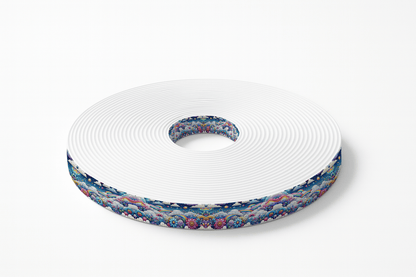 L'atelier du Fourmilier BioThane imprimé au mètre BioThane imprimé – Arc-en-ciel pastel féérique