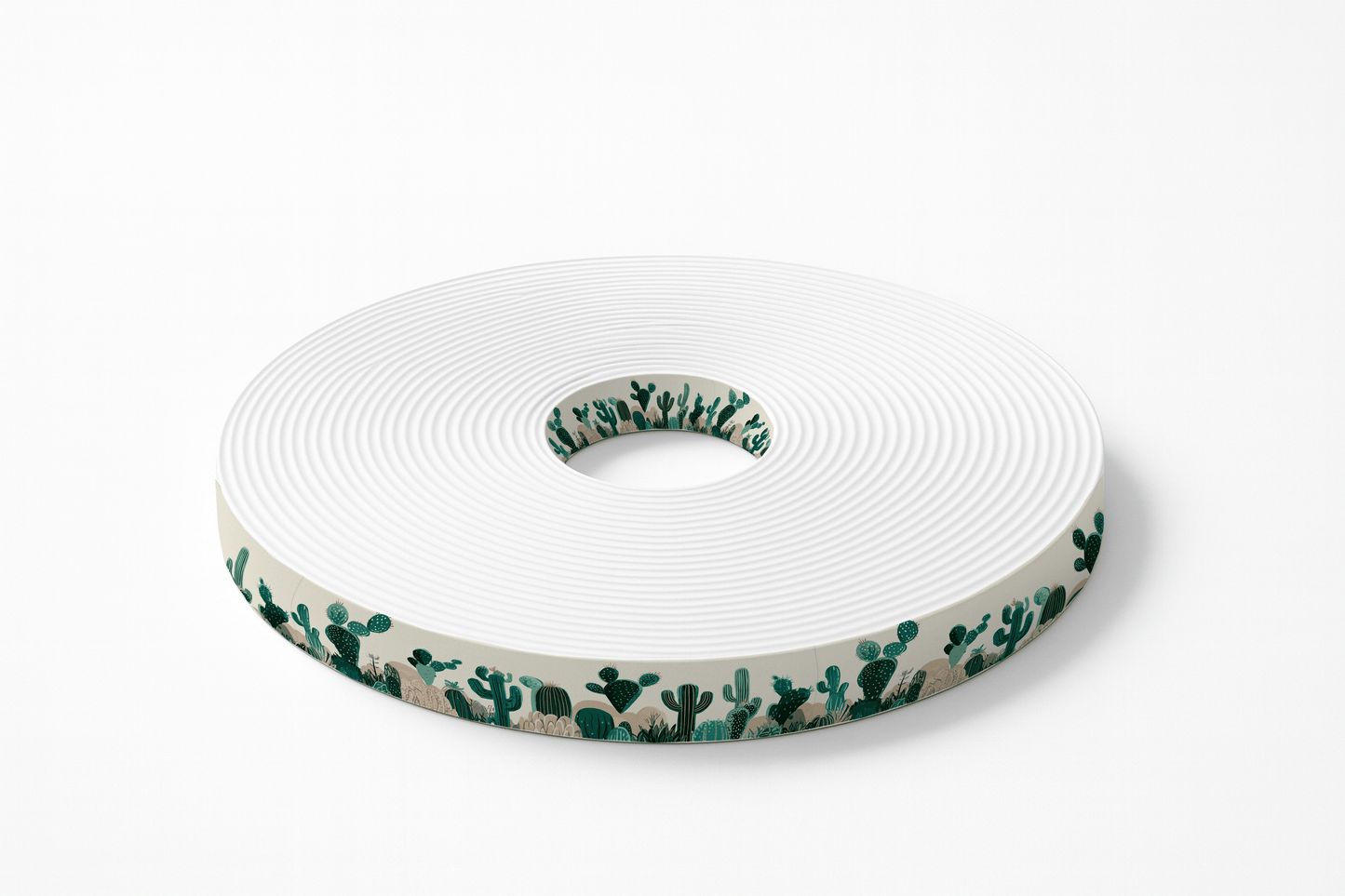 L'atelier du Fourmilier BioThane imprimé au mètre BioThane imprimé Cactus vert sur fond crème