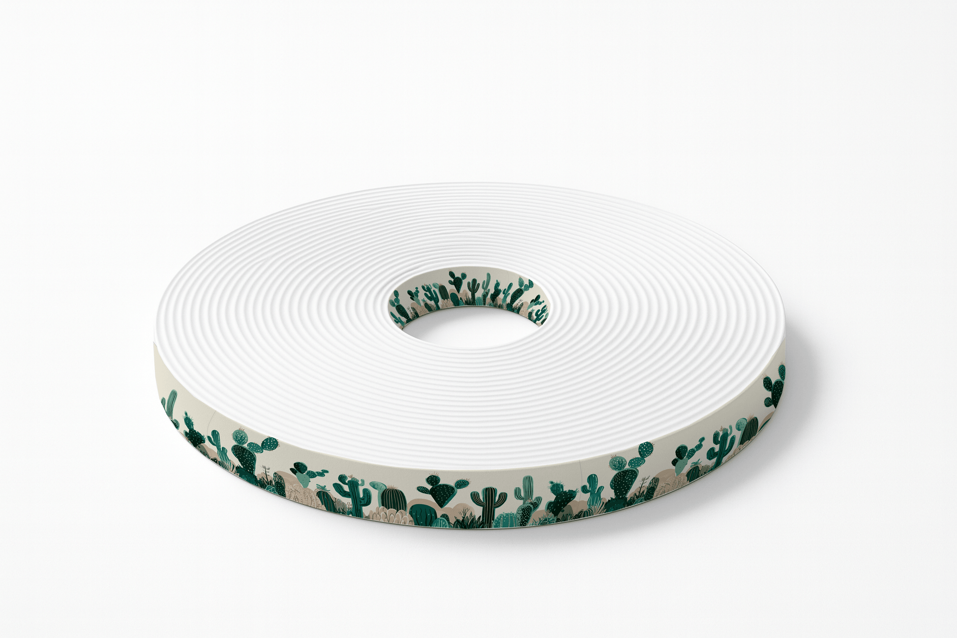 L'atelier du Fourmilier BioThane imprimé au mètre BioThane imprimé Cactus vert sur fond crème